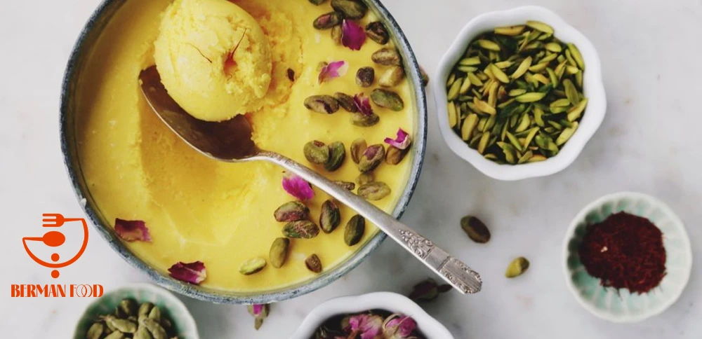 بستنی سنتی با ثعلب و تخم مرغ