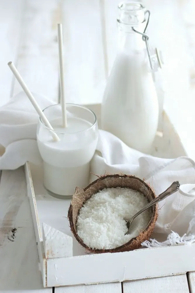 شیر نارگیل از گوشت نارگیل و آب تهیه میشود