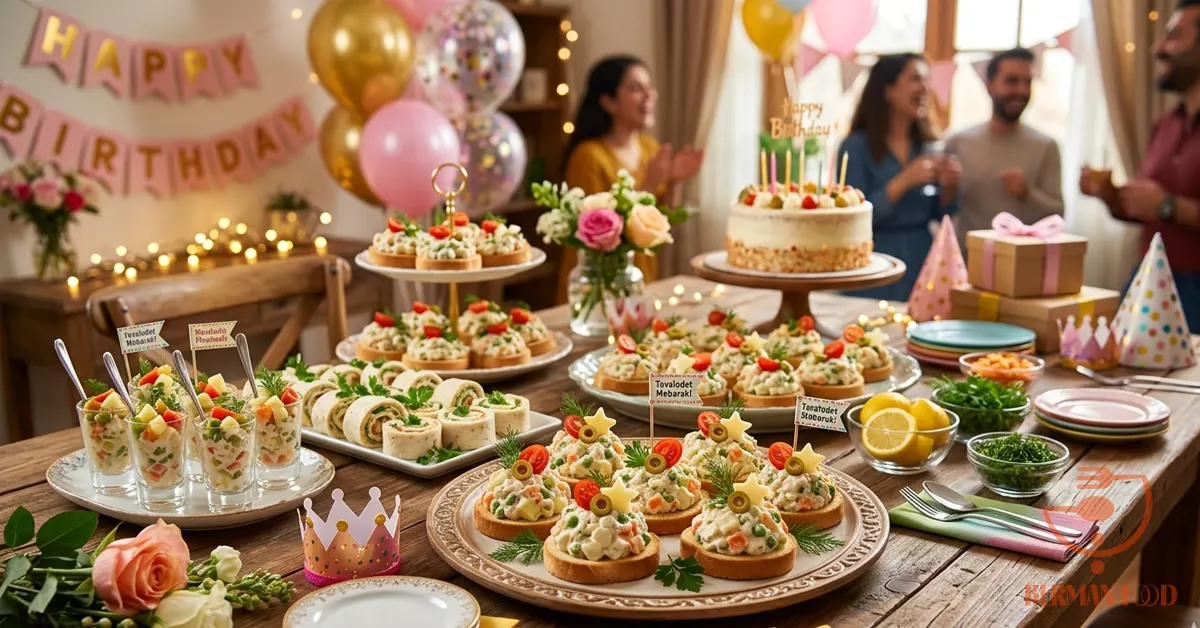 طرز تهیه فینگر فود الویه با نان تست مجلسی برای تولد!