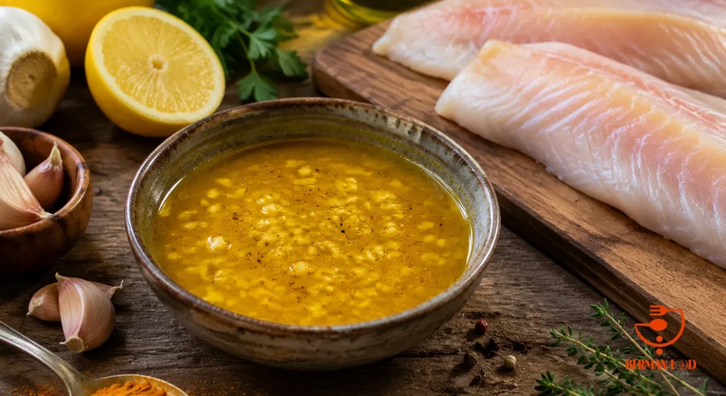طرز تهیه سس لیمو و زرد چوبه برای طعم دار کردن ماهی